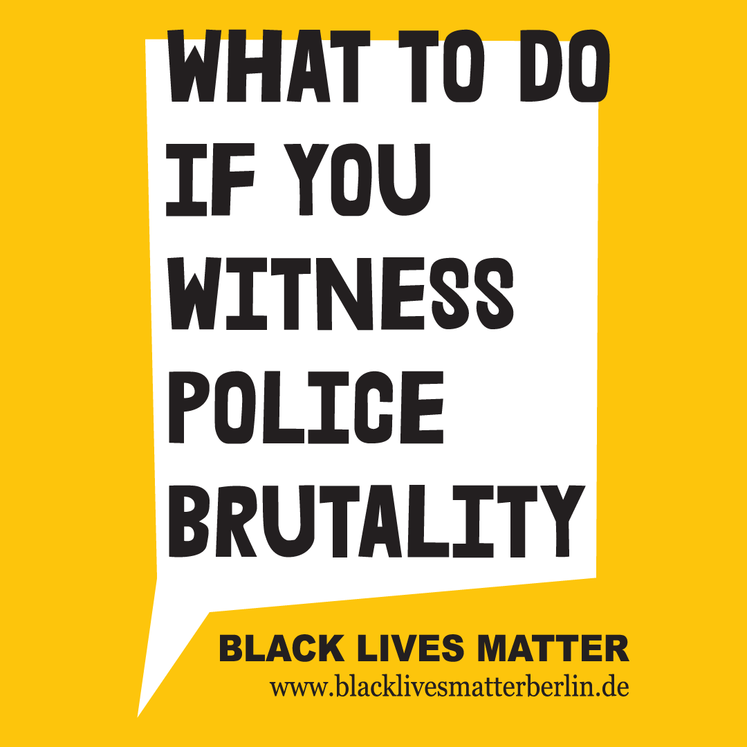 Black Lives Matter Berlin – Info-graphics – Melody Howse
